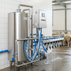 اجزای اصلی سیستم شستشو شیردوش گوسفند